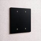 2-Gang Brass Blank Wall Plate