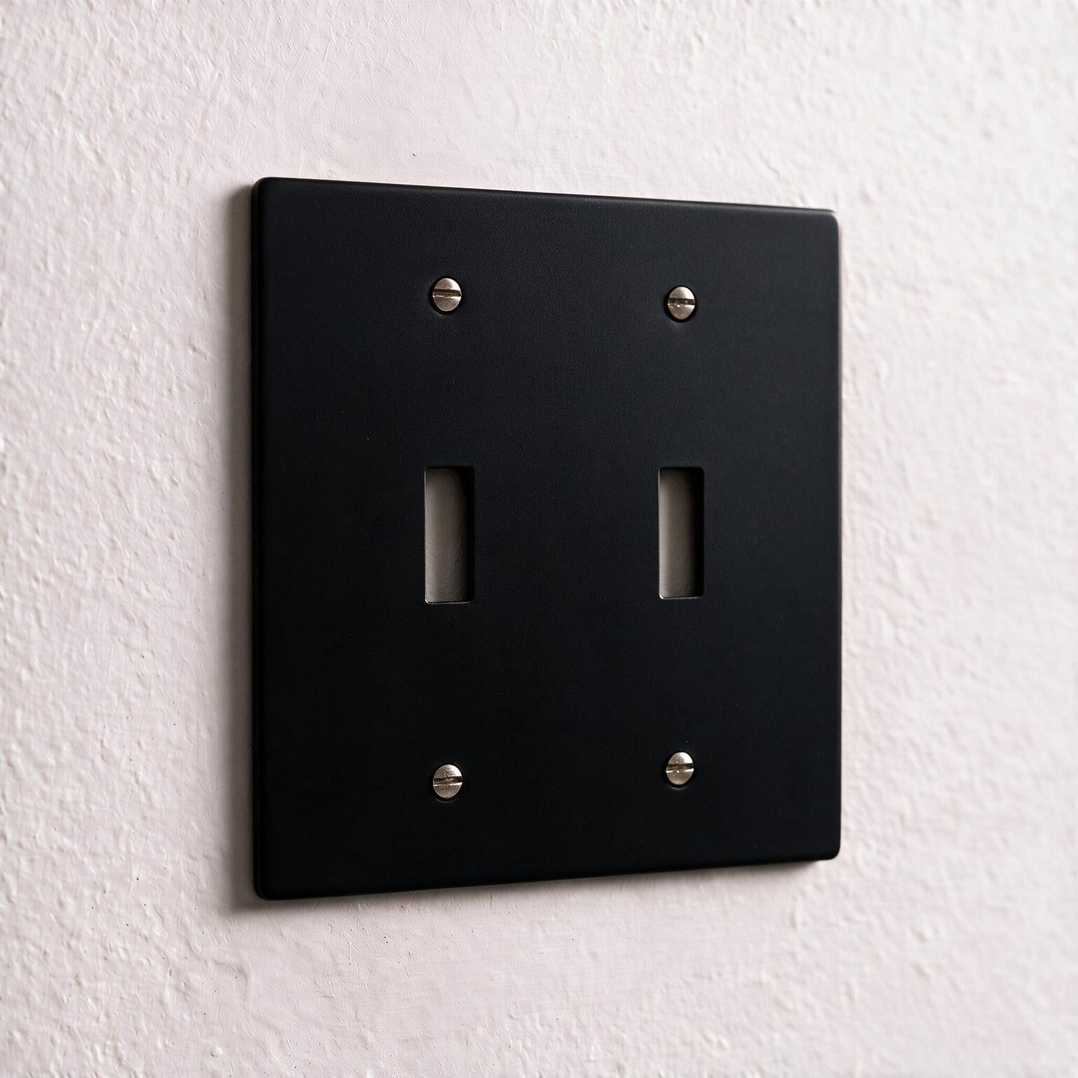 2-Gang Solid Brass Toggle Wall Plate