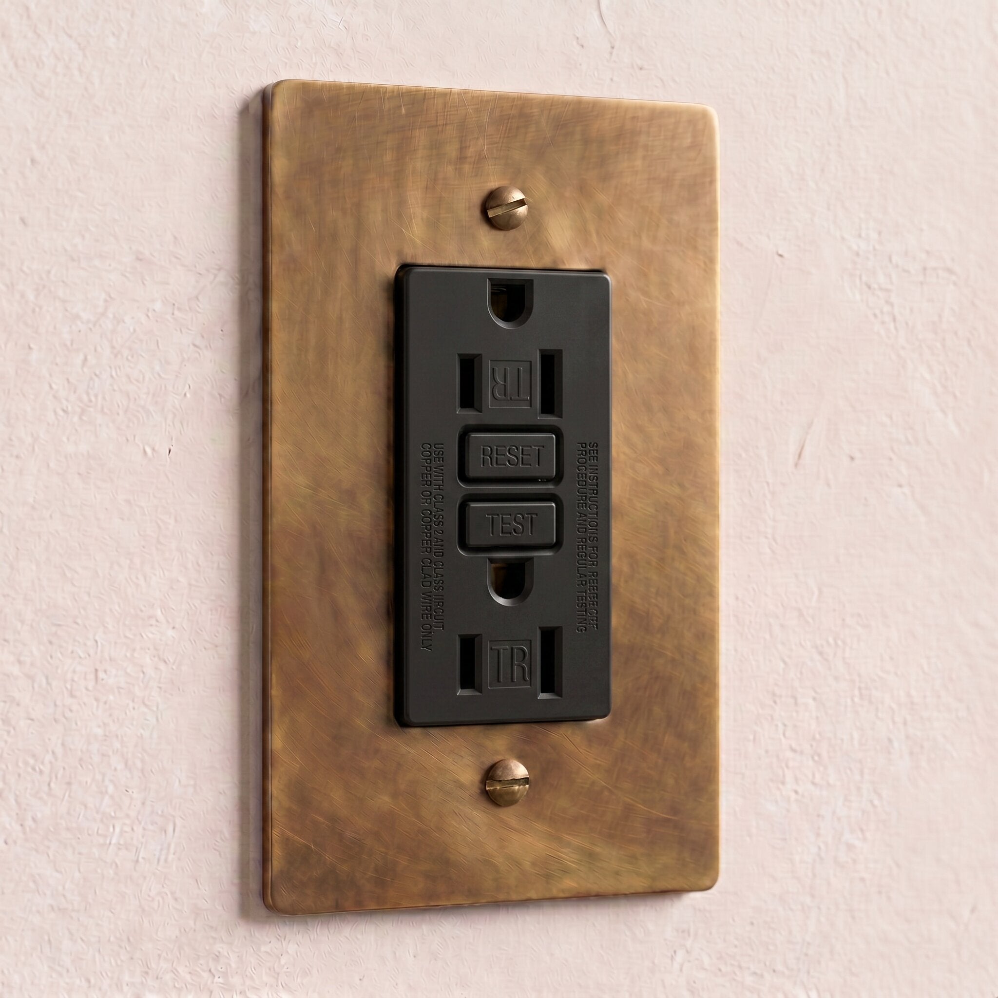 Brass GFCI Electrical Outlet — 15A/20A