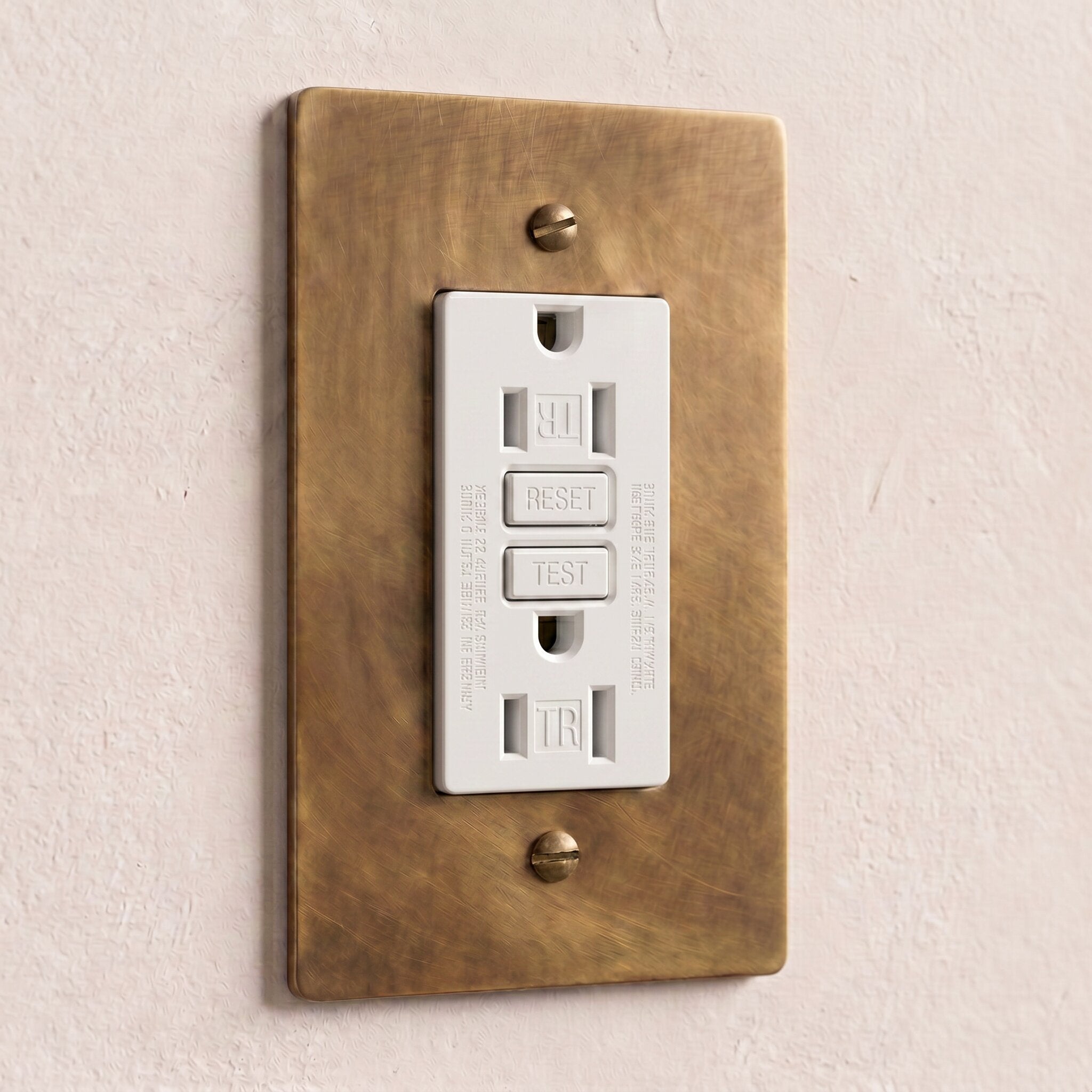 Brass GFCI Electrical Outlet — 15A/20A