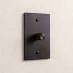 1-Gang Solid Brass Knurled Rotary Dimmer Light Switch