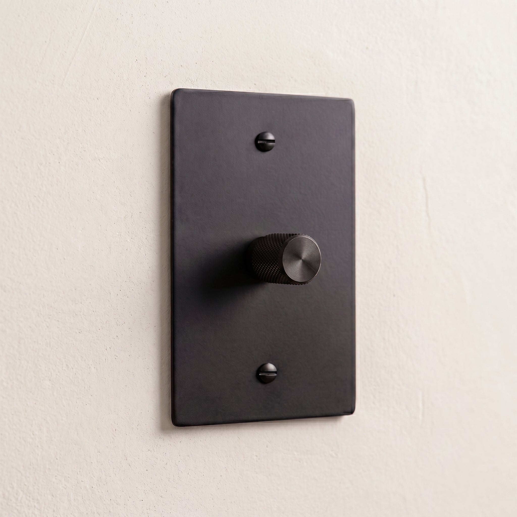 1-Gang Solid Brass Knurled Rotary Dimmer Light Switch