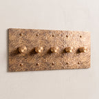 5-Gang Solid Brass Knurled Rotary Dimmer Light Switch