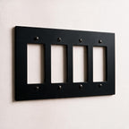 4-Gang Solid Brass Decorator Wall Plate / Outlet Cover (Decora/Rocker/GFCI)
