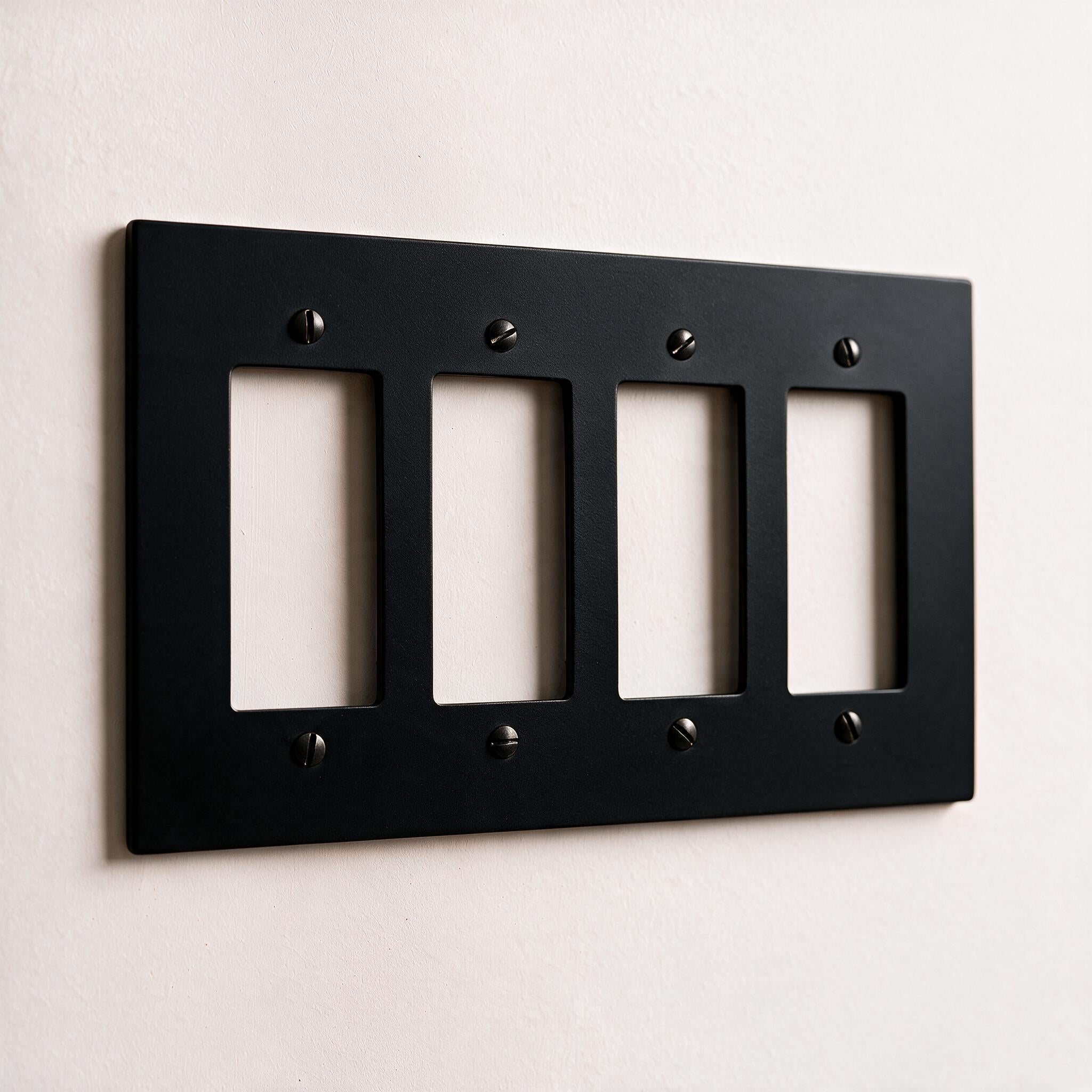 4-Gang Solid Brass Decorator Wall Plate / Outlet Cover (Decora/Rocker/GFCI)