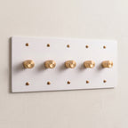 5-Gang Solid Brass Knurled Rotary Dimmer Light Switch