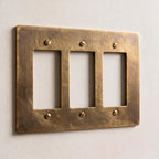 3-Gang Solid Brass Decorator Wall Plate (Decora / Rocker / GFCI)