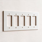 5-Gang Solid Brass Decorator Wall Plate / Outlet Cover (Decora/Rocker/GFCI)
