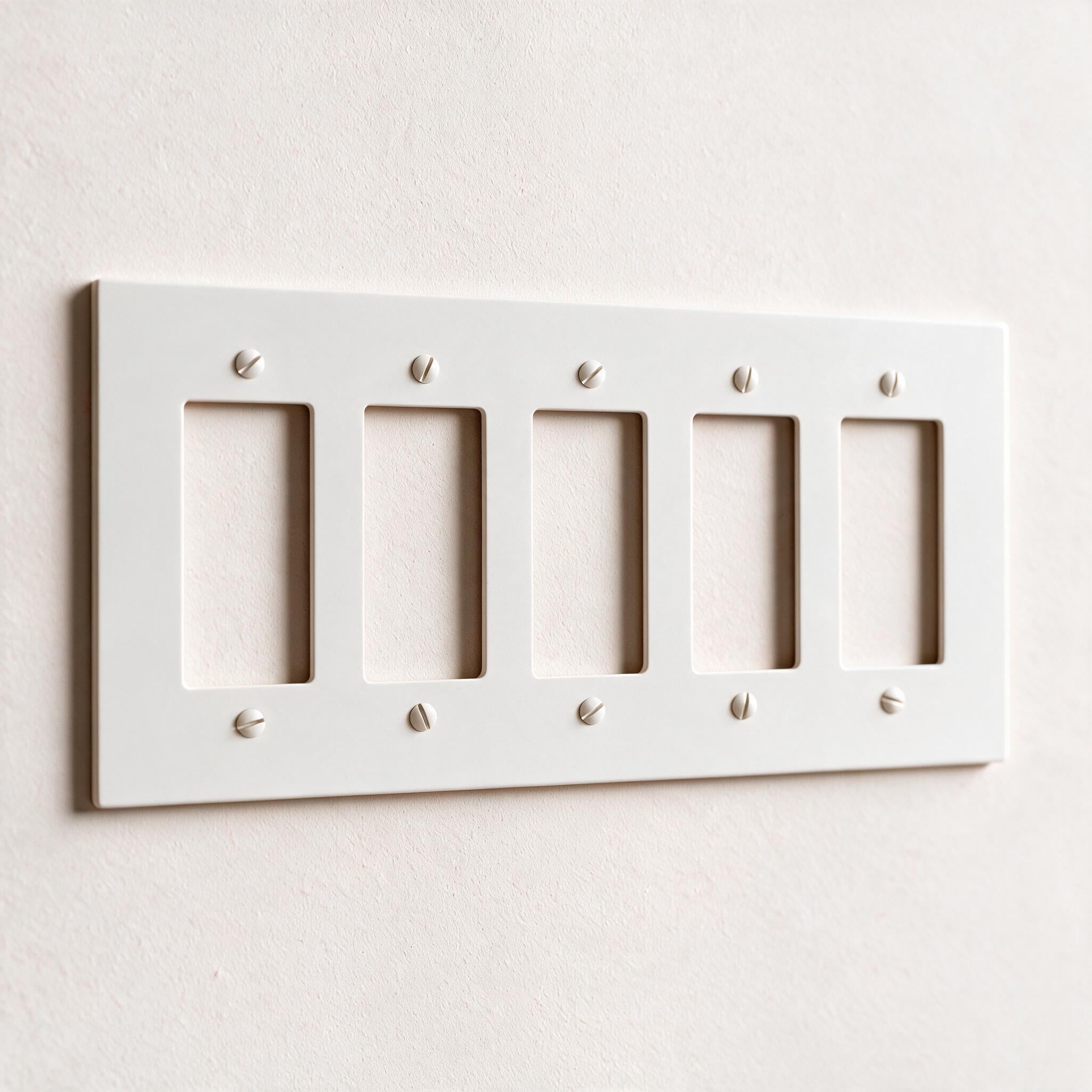 5-Gang Solid Brass Decorator Wall Plate / Outlet Cover (Decora/Rocker/GFCI)