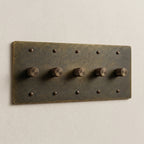 5-Gang Solid Brass Knurled Rotary Dimmer Light Switch