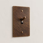 1-Gang Solid Brass Knurled Toggle Light Switch