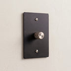 1-Gang Solid Brass Knurled Rotary Dimmer Light Switch