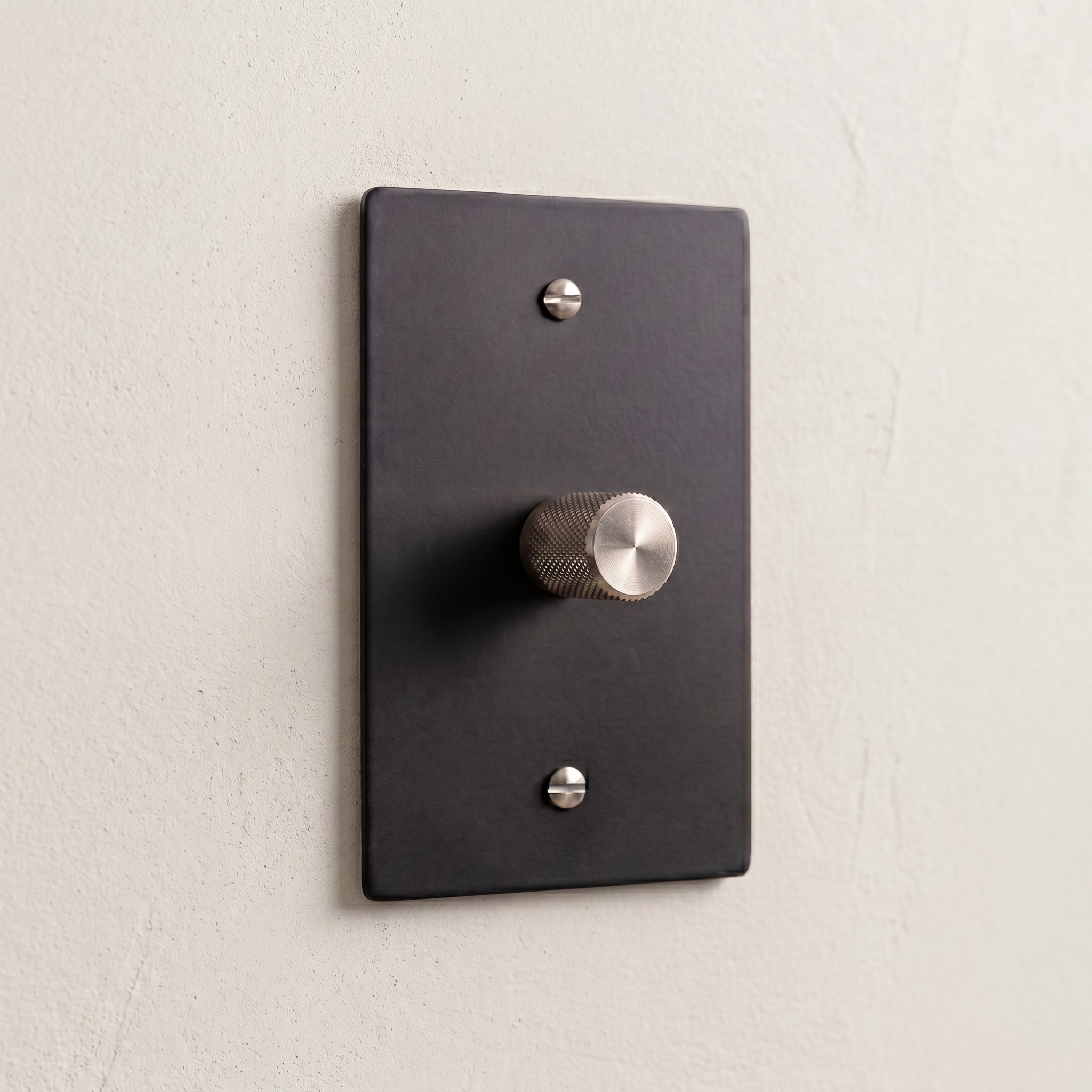 1-Gang Solid Brass Knurled Rotary Dimmer Light Switch