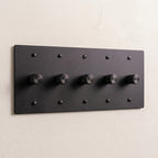 5-Gang Solid Brass Knurled Rotary Dimmer Light Switch