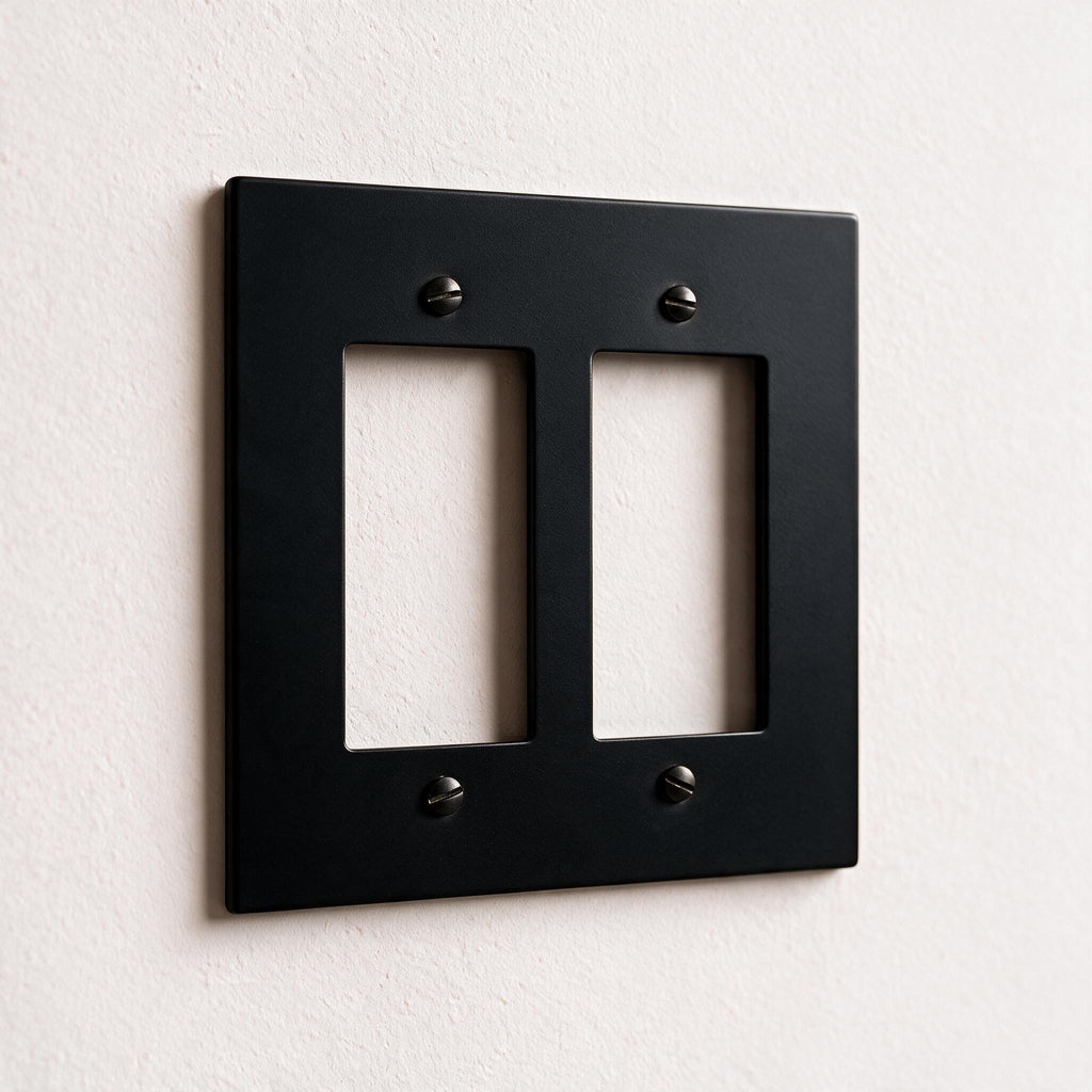 2-Gang Brass Decorator Wall Plate