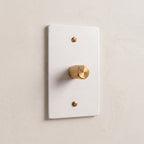 1-Gang Solid Brass Knurled Rotary Dimmer Light Switch