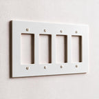 4-Gang Solid Brass Decorator Wall Plate / Outlet Cover (Decora/Rocker/GFCI)