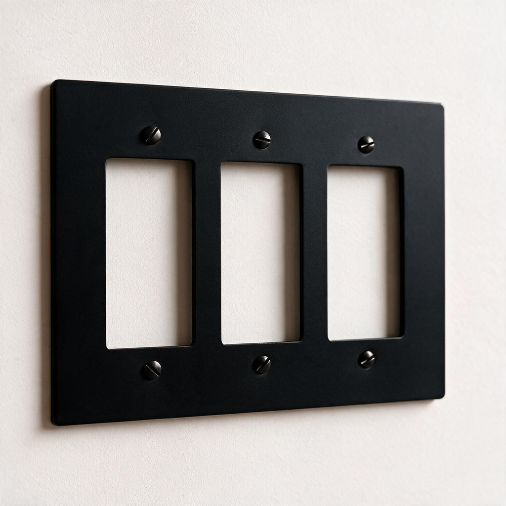 3-Gang Solid Brass Decorator Wall Plate (Decora / Rocker / GFCI)