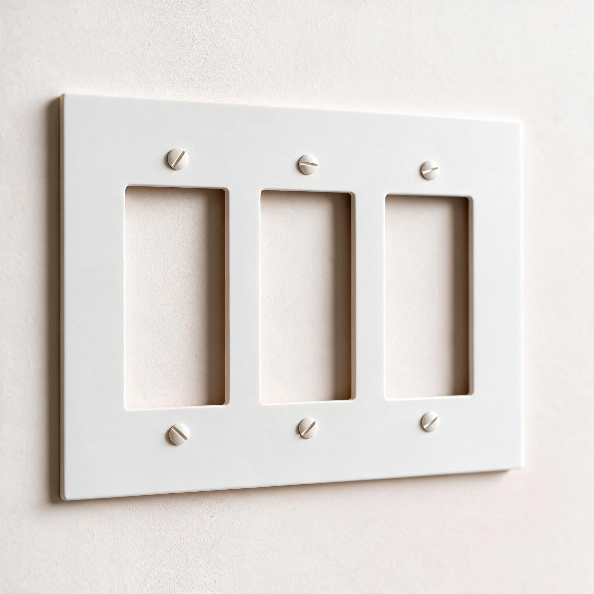3-Gang Solid Brass Decorator Wall Plate (Decora / Rocker / GFCI)