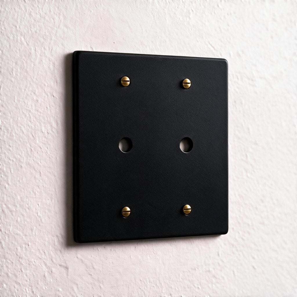 2-Gang Solid Brass Dimmer Wall Plate