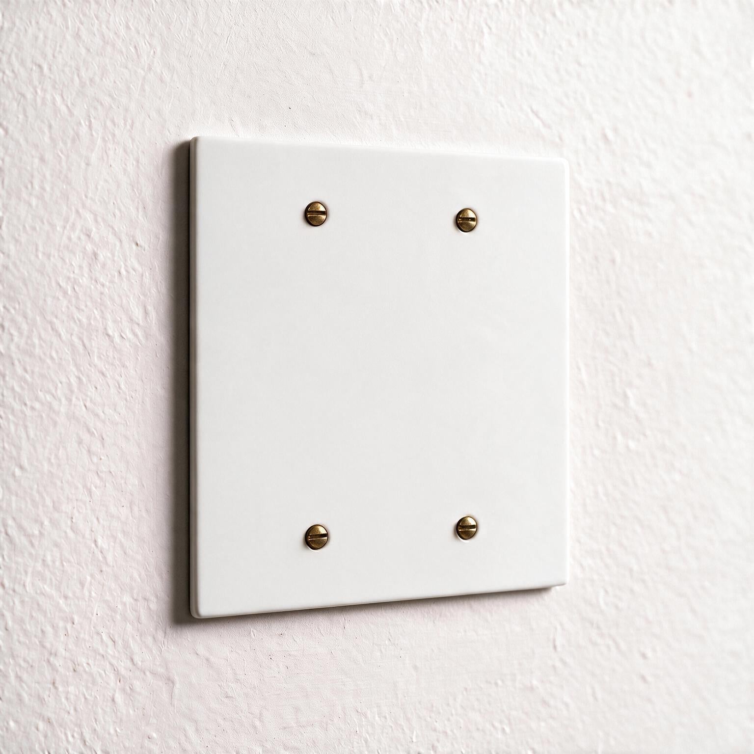 2-Gang Brass Blank Wall Plate