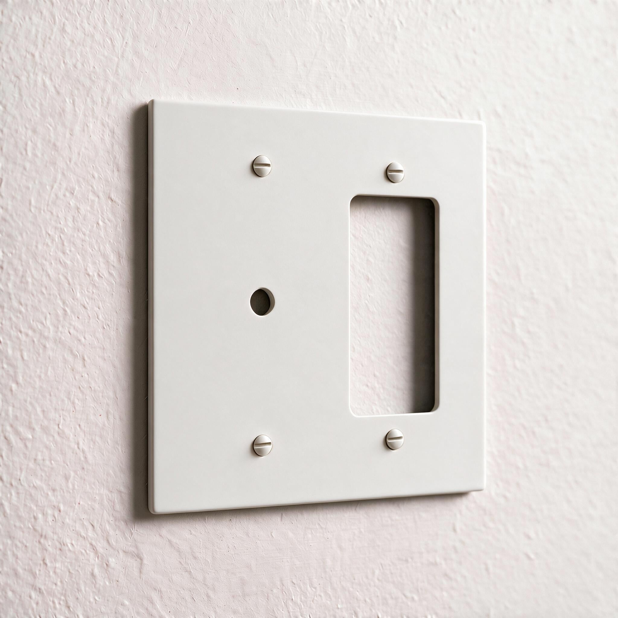 2-Gang Brass Dimmer + Outlet Wall Plate (Rotary + Decorator)