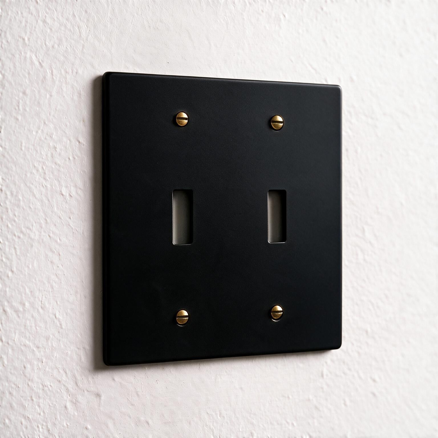 2-Gang Solid Brass Toggle Wall Plate