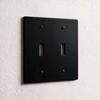 2-Gang Solid Brass Toggle Wall Plate