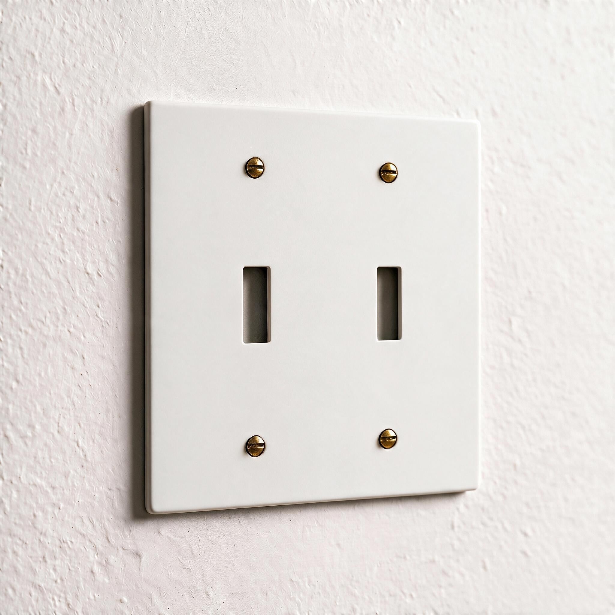 2-Gang Solid Brass Toggle Wall Plate