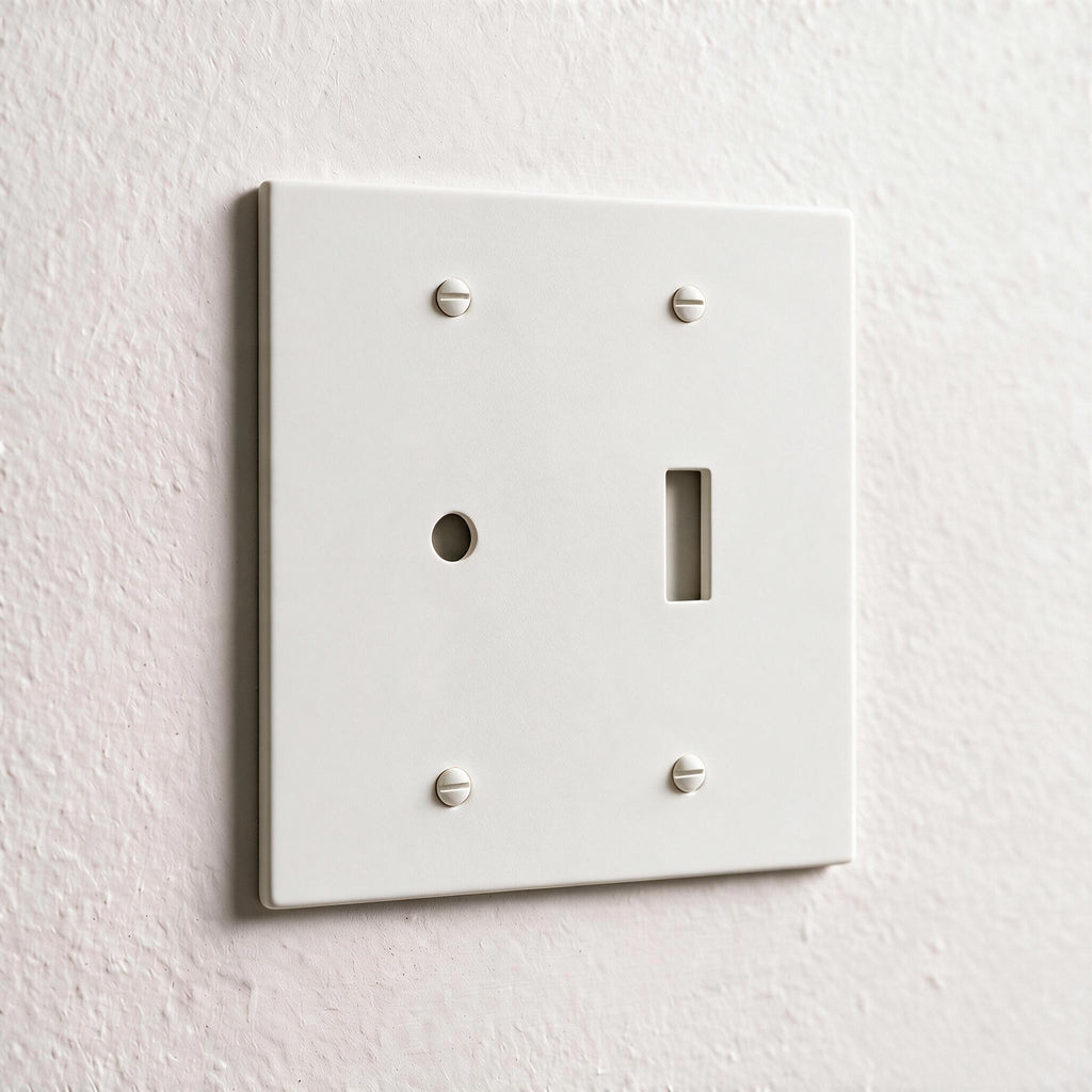 2-Gang Solid Brass Dimmer + Toggle Wall Plate