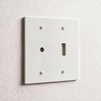 2-Gang Solid Brass Dimmer + Toggle Wall Plate