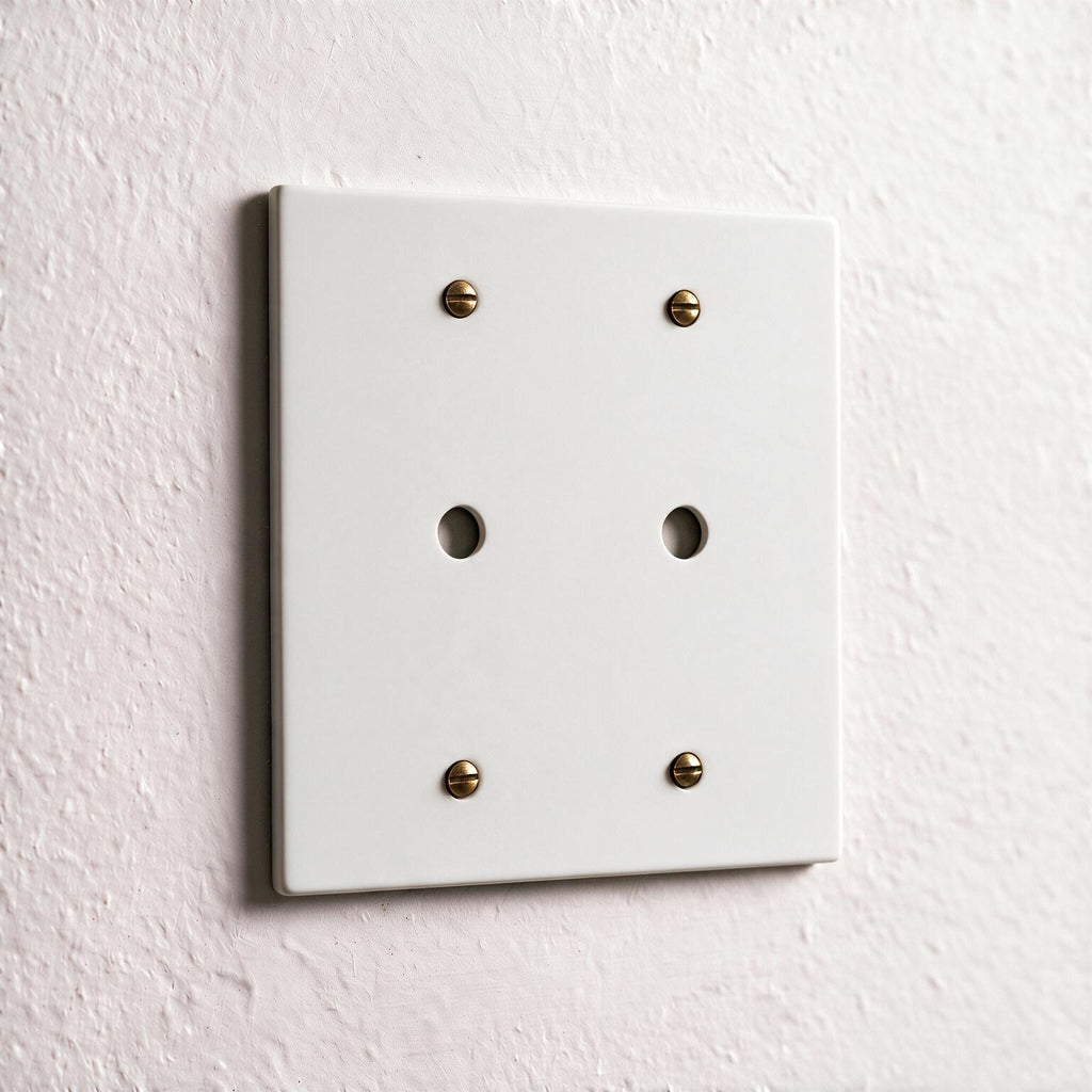 2-Gang Solid Brass Dimmer Wall Plate