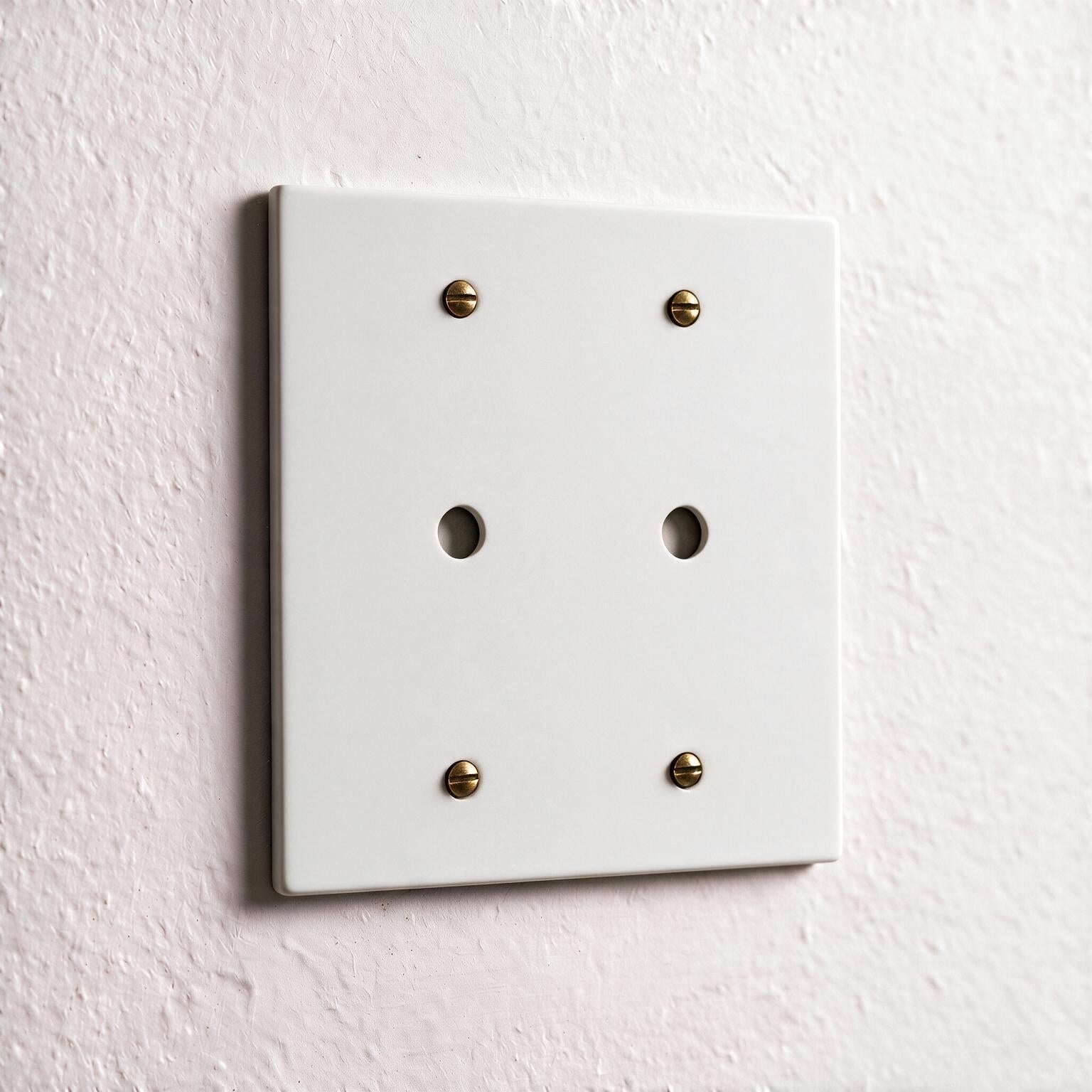 2-Gang Solid Brass Dimmer Wall Plate