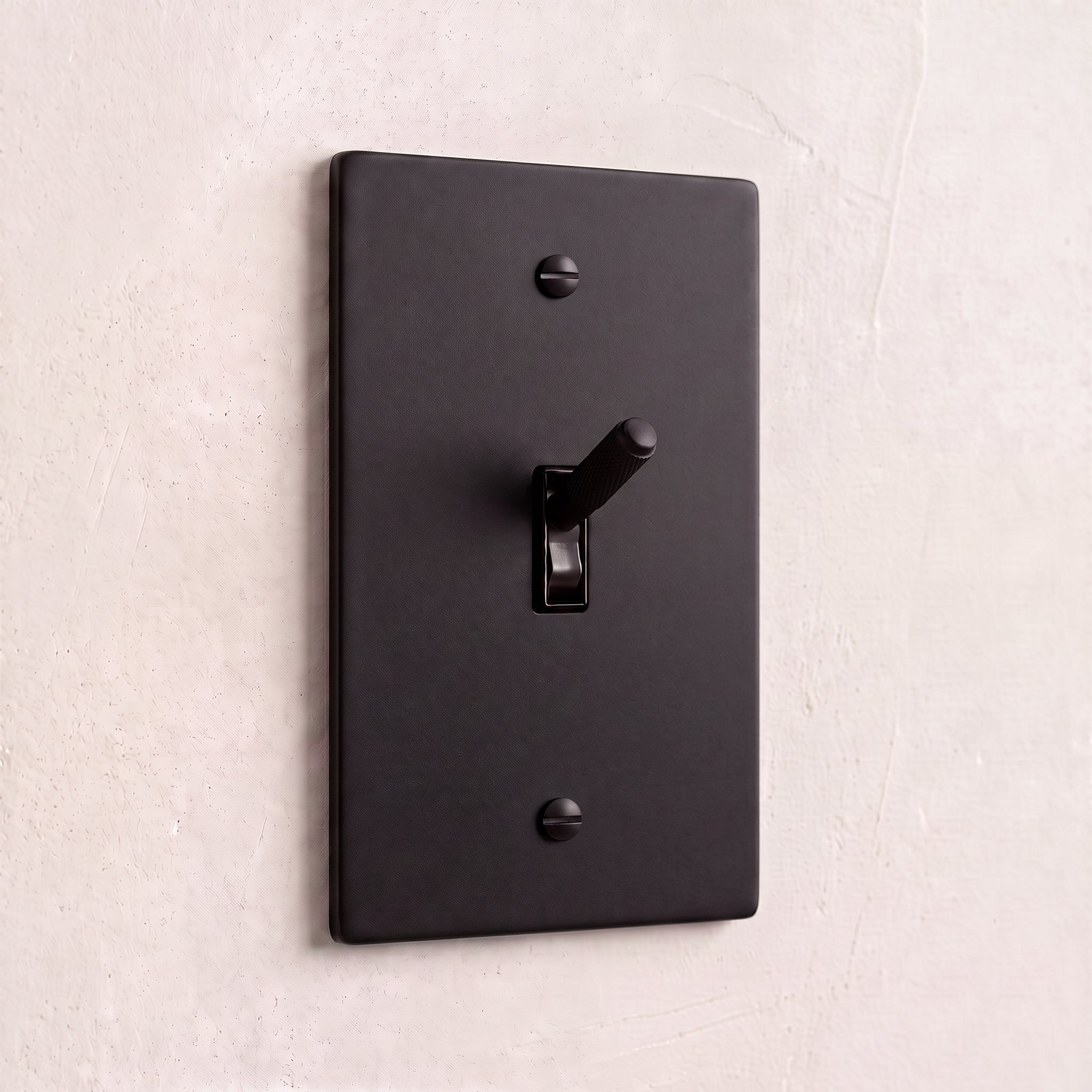 1-Gang Solid Brass Knurled Toggle Light Switch