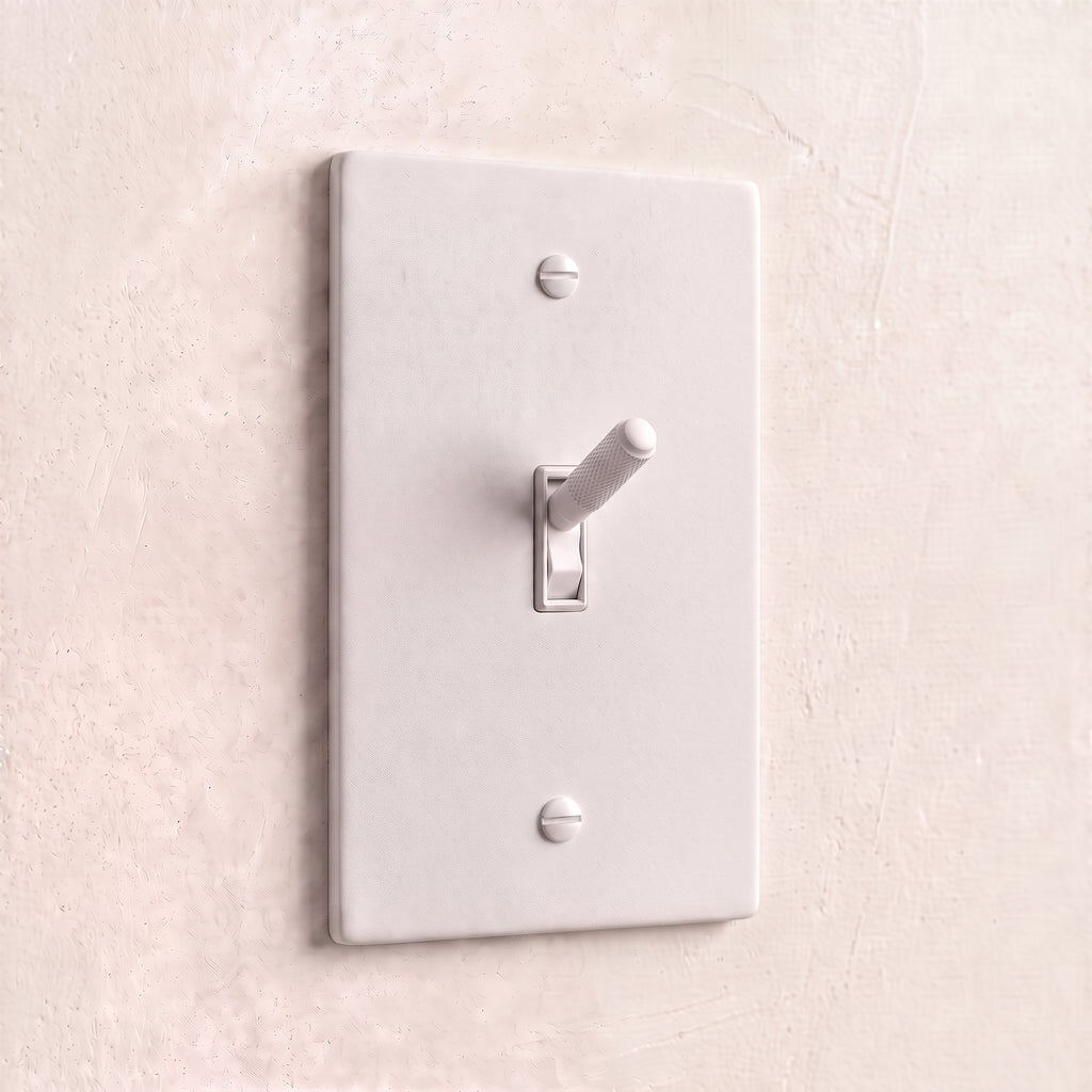1-Gang Solid Brass Knurled Toggle Light Switch