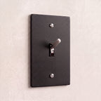 1-Gang Solid Brass Knurled Toggle Light Switch