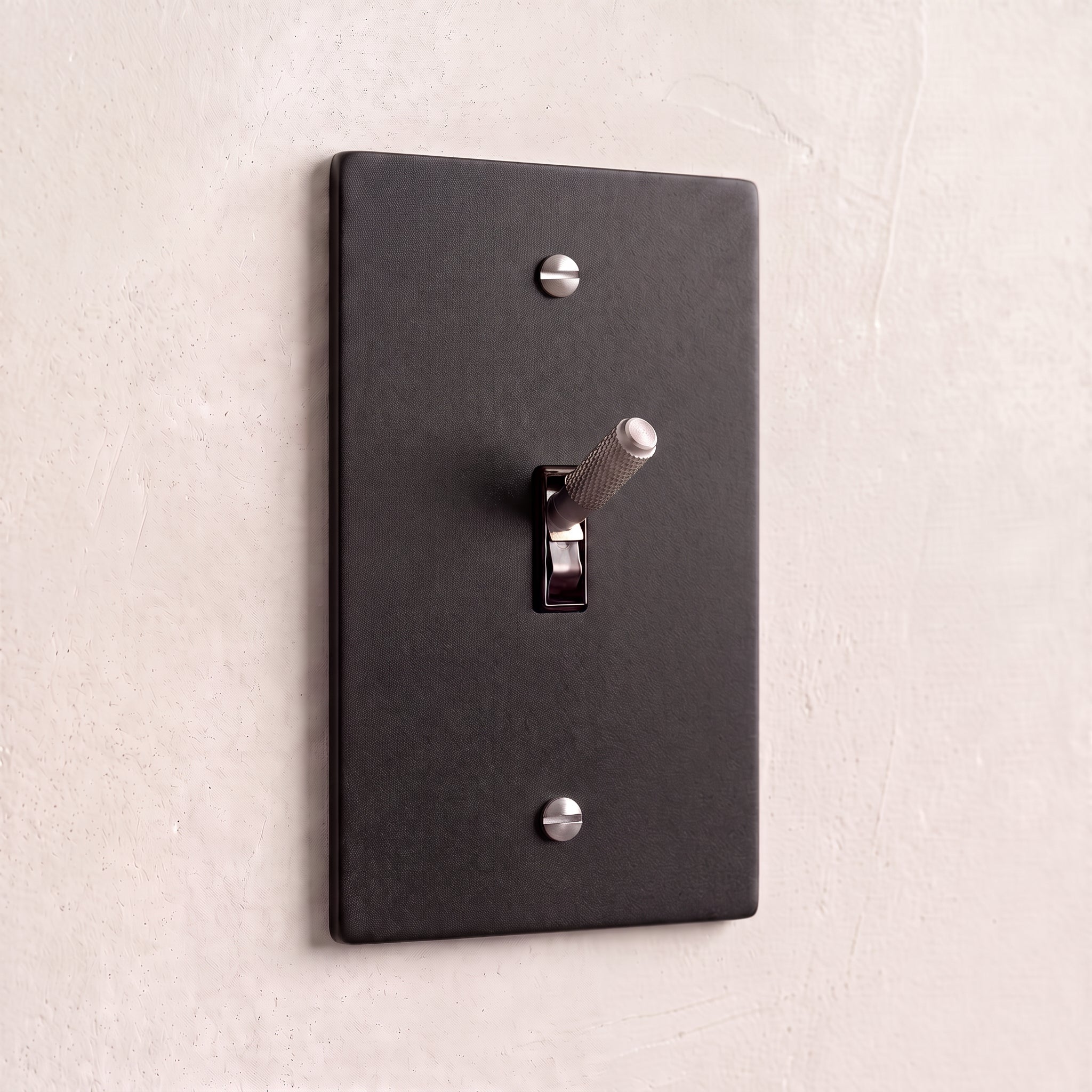 1-Gang Solid Brass Knurled Toggle Light Switch