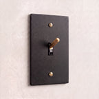 1-Gang Solid Brass Knurled Toggle Light Switch