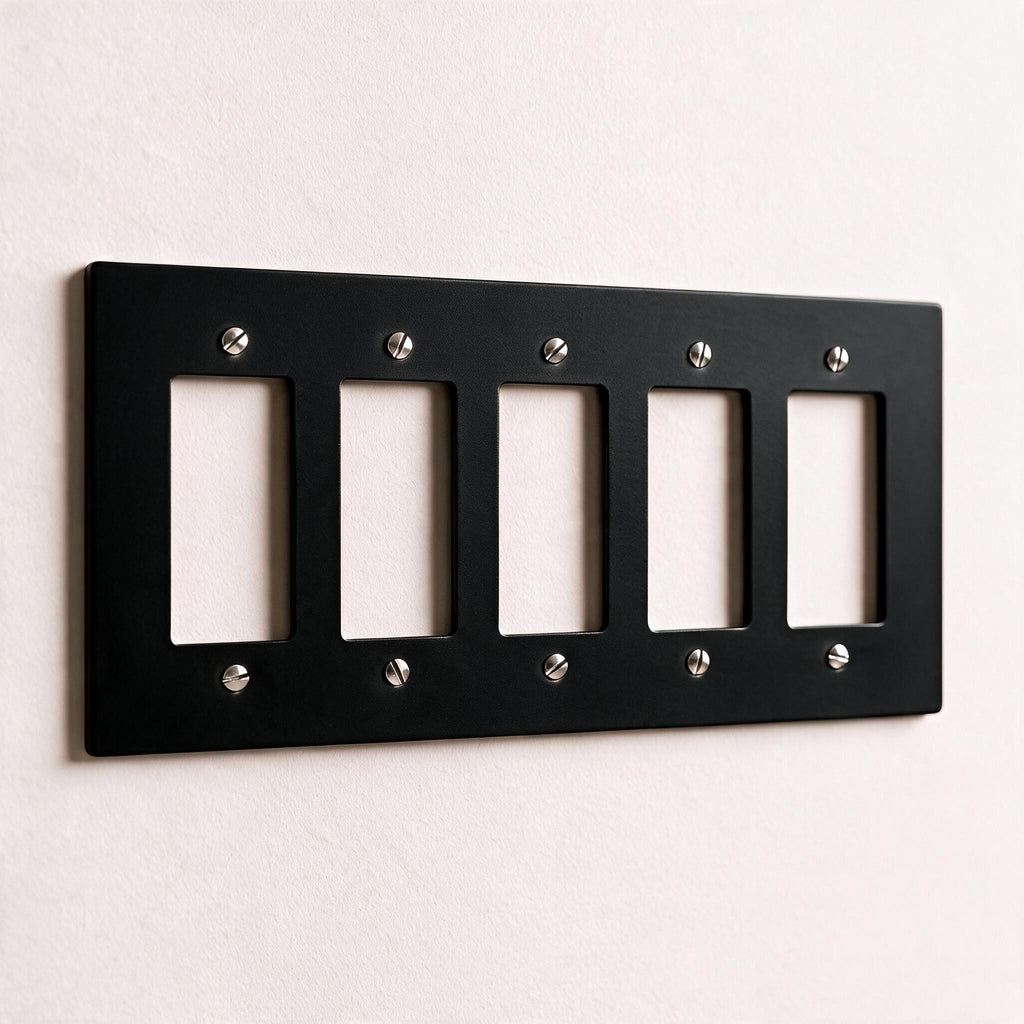 5-Gang Solid Brass Decorator Wall Plate / Outlet Cover (Decora/Rocker/GFCI)