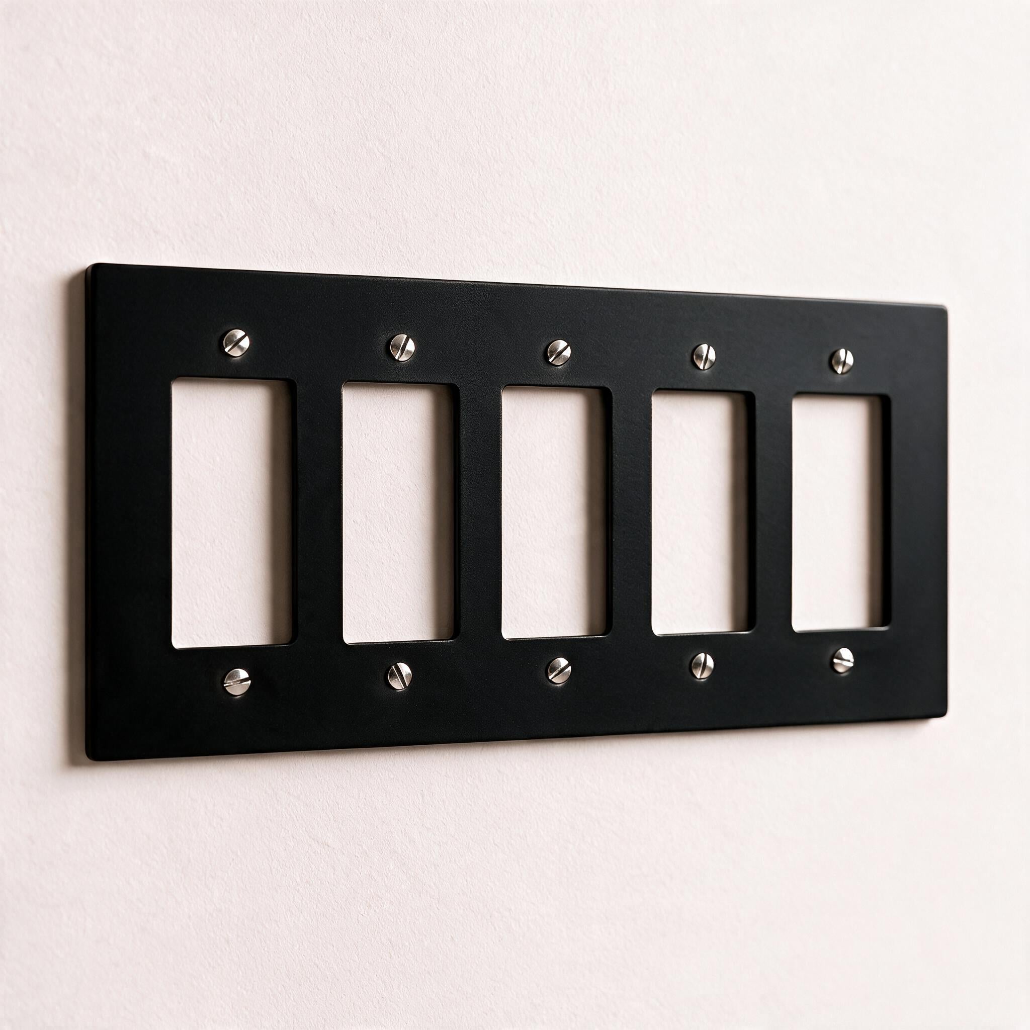 5-Gang Solid Brass Decorator Wall Plate / Outlet Cover (Decora/Rocker/GFCI)