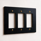 3-Gang Solid Brass Decorator Wall Plate (Decora / Rocker / GFCI)