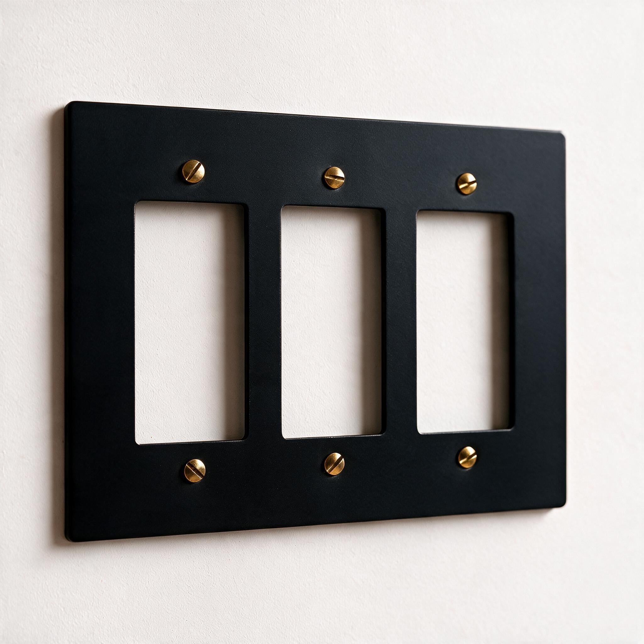 3-Gang Solid Brass Decorator Wall Plate (Decora / Rocker / GFCI)