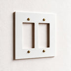 2-Gang Brass Decorator Wall Plate