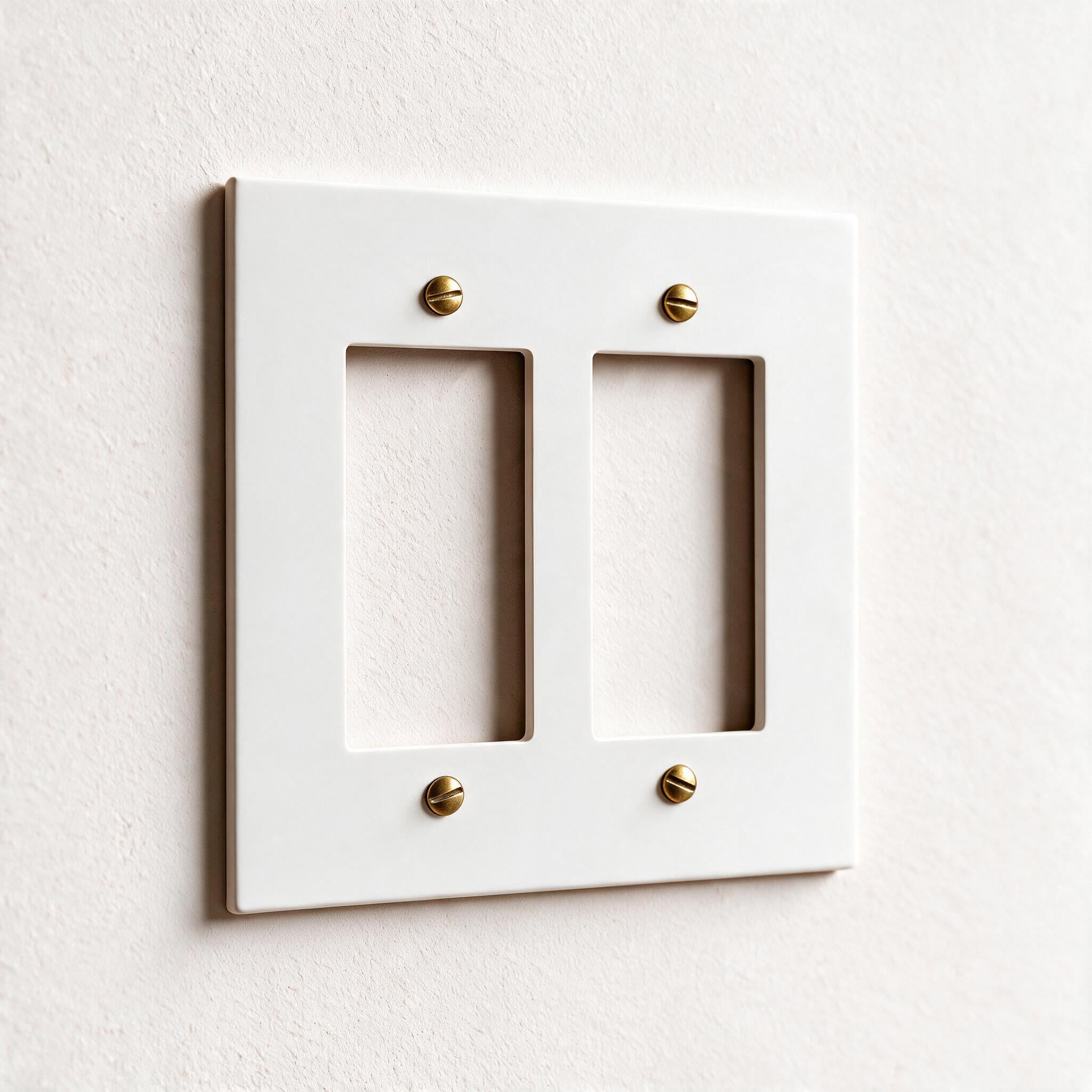 2-Gang Brass Decorator Wall Plate