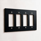4-Gang Solid Brass Decorator Wall Plate / Outlet Cover (Decora/Rocker/GFCI)