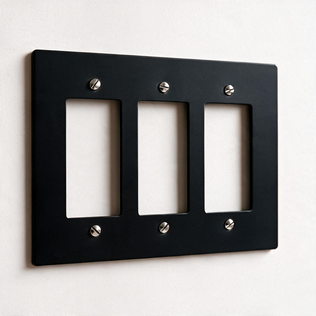 3-Gang Solid Brass Decorator Wall Plate (Decora / Rocker / GFCI)