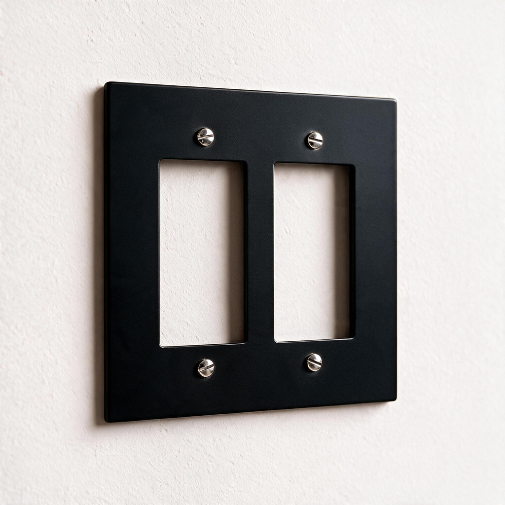 2-Gang Brass Decorator Wall Plate