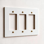 3-Gang Solid Brass Decorator Wall Plate (Decora / Rocker / GFCI)