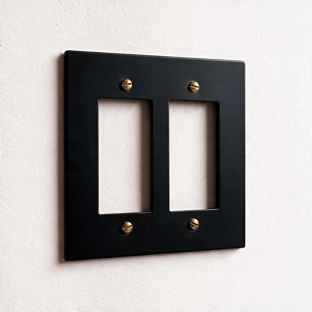 2-Gang Brass Decorator Wall Plate