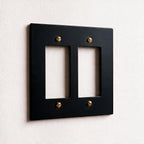 2-Gang Brass Decorator Wall Plate
